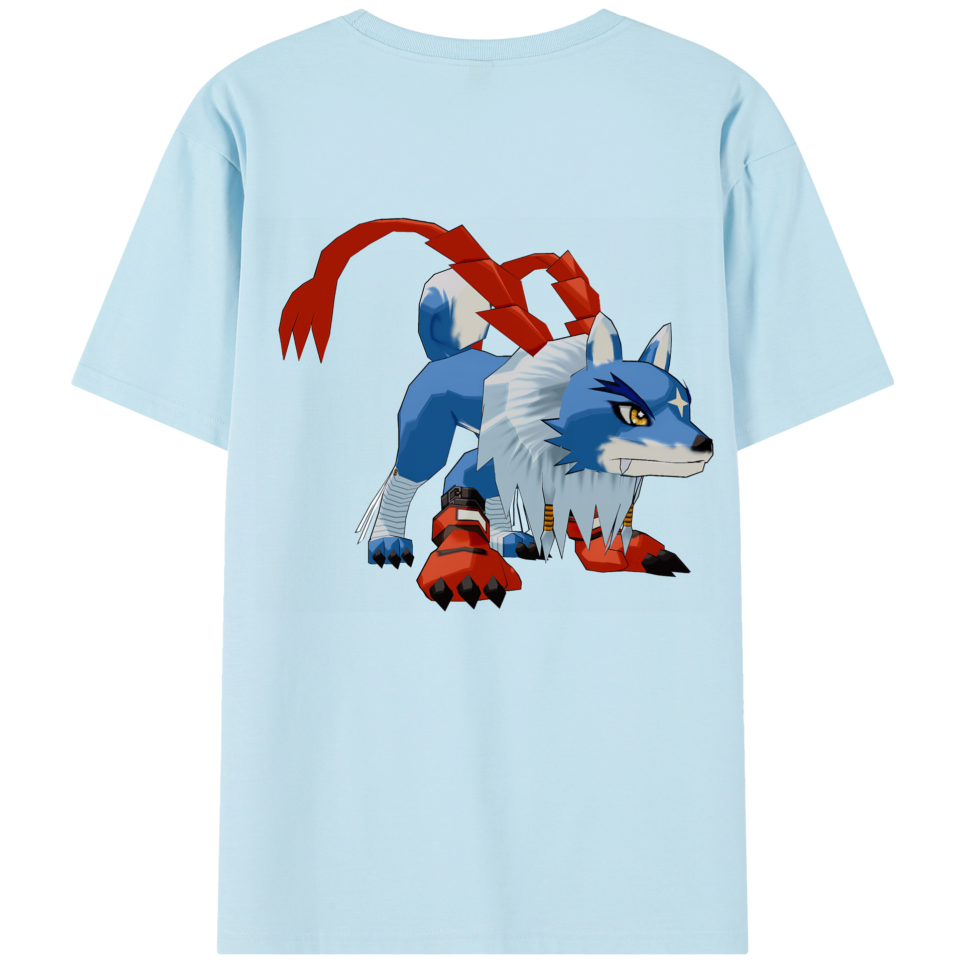 （画像用） Digimon デジタルモンスター/デジモン 綿100％半袖Tシャツ（背面プリント）